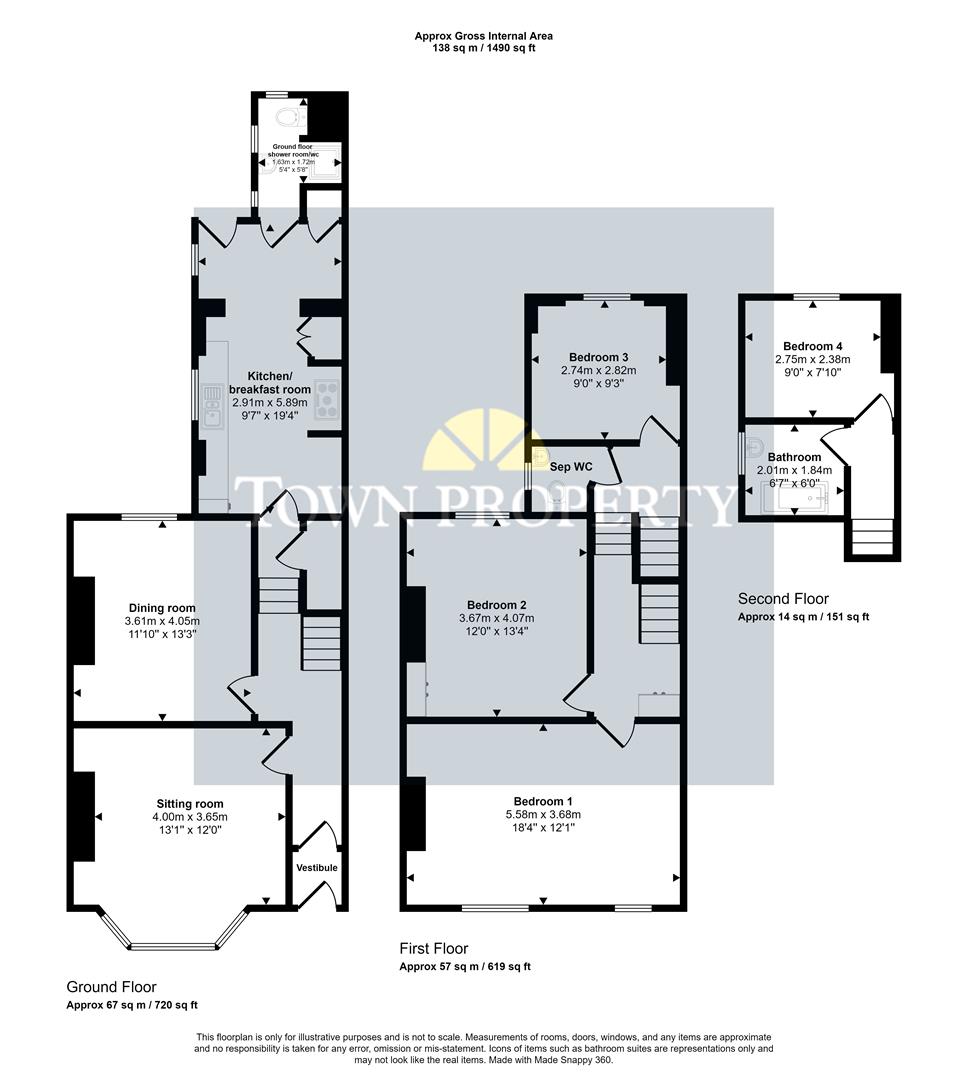 Property Details for Vicarage Drive Eastbourne East Sussex BN20 8AR Town Property Estate